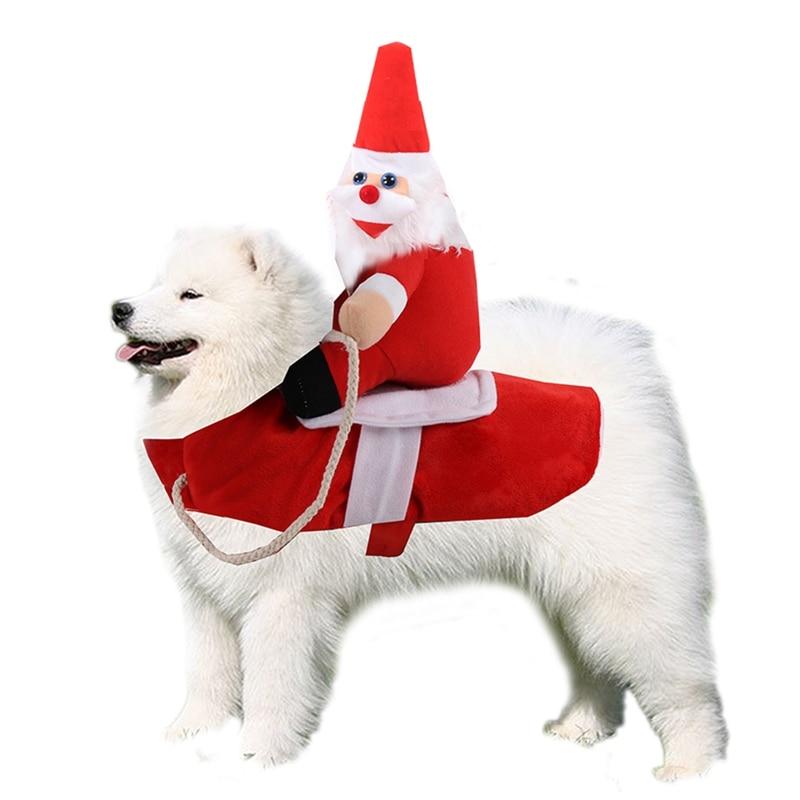 Riding Santa Dog Costume - Christmas Dog Costumes InfiniteWags 