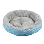 Ultra Soft Round Pet Bed Lounger InfiniteWags Blue L 