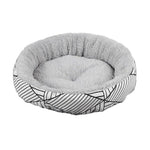 Ultra Soft Round Pet Bed Lounger InfiniteWags Grey S 