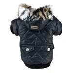 Winter Dog Coat with Hood - Waterproof InfiniteWags Black XS 