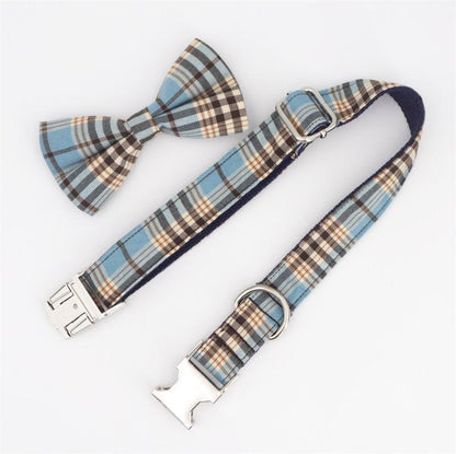 Miami Plaid Collar and Leash Set InfiniteWags 