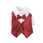 Dog Tuxedo - 3 Color Options - Formal Pet Clothing InfiniteWags Red M 