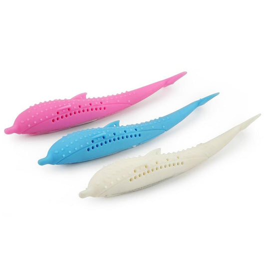 Catnip Cat Toy - Soft Silicone - Dolphin Shape InfiniteWags 