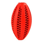 Dog Treat Dispenser Ball - Fill with Treats InfiniteWags Red Oval 