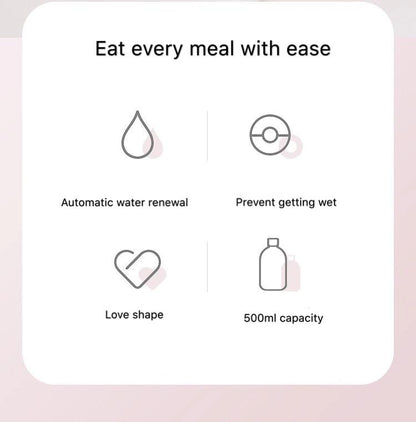 Corner Pet Food Bowl with Self filling water bowl InfiniteWags 