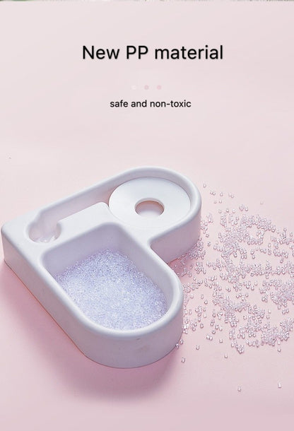 Corner Pet Food Bowl with Self filling water bowl InfiniteWags 