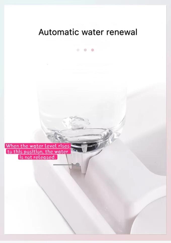 Corner Pet Food Bowl with Self filling water bowl InfiniteWags 