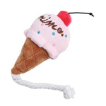 Plush Ice Cream Dog Toy - Squeaky InfiniteWags 