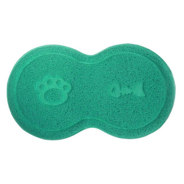 Cat Bowl Place Mat - Non-slip InfiniteWags Blue 