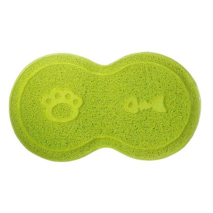 Cat Bowl Place Mat - Non-slip InfiniteWags Green 