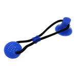 Dog Suction Cup Ball, Tug Toy - Adheres to floor or wall - Interactive Chew Toy InfiniteWags Black rope 1 