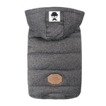 Hooded Dog Coat - Spandex - Warm Dog Coat Pet Products InfiniteWags Dark Gray L 