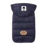 Hooded Dog Coat - Spandex - Warm Dog Coat Pet Products InfiniteWags Dark Blue L 