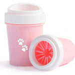 Easy Portable Dog Paw Cleaner - Soft Silicone InfiniteWags Pink Large 