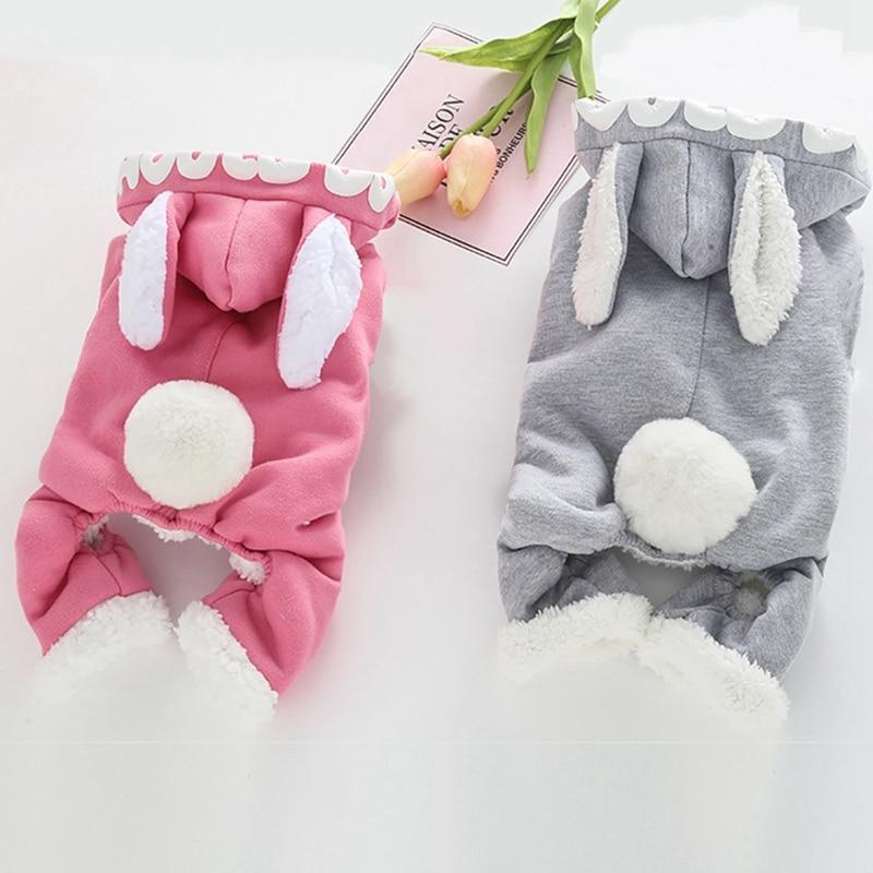 Hooded Bunny Ear Dog Sweater - One Piece InfiniteWags 