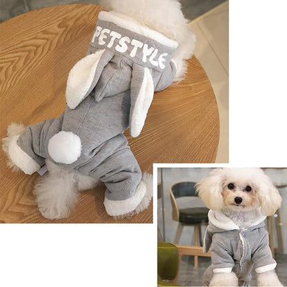 Hooded Bunny Ear Dog Sweater - One Piece InfiniteWags 