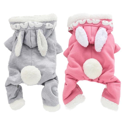 Hooded Bunny Ear Dog Sweater - One Piece InfiniteWags 