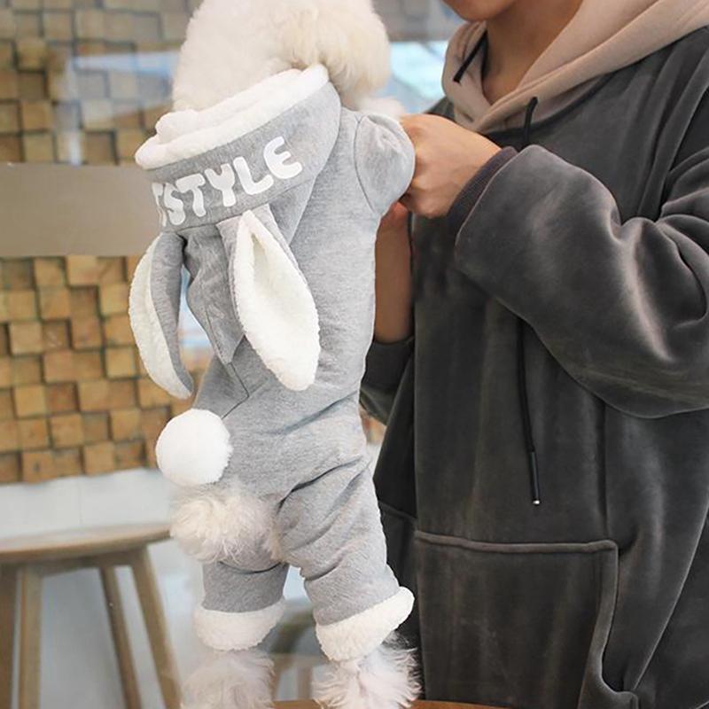 Hooded Bunny Ear Dog Sweater - One Piece InfiniteWags 