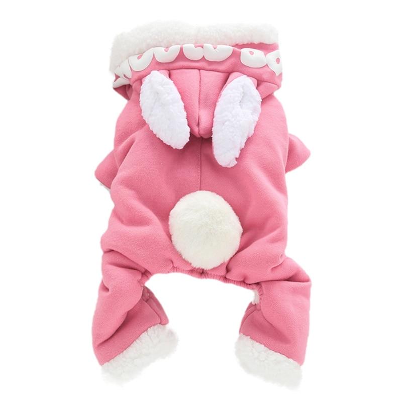 Hooded Bunny Ear Dog Sweater - One Piece InfiniteWags Pink XL 