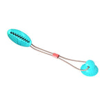 Dog Suction Cup Ball - Interactive Tug Toy InfiniteWags Elongated 