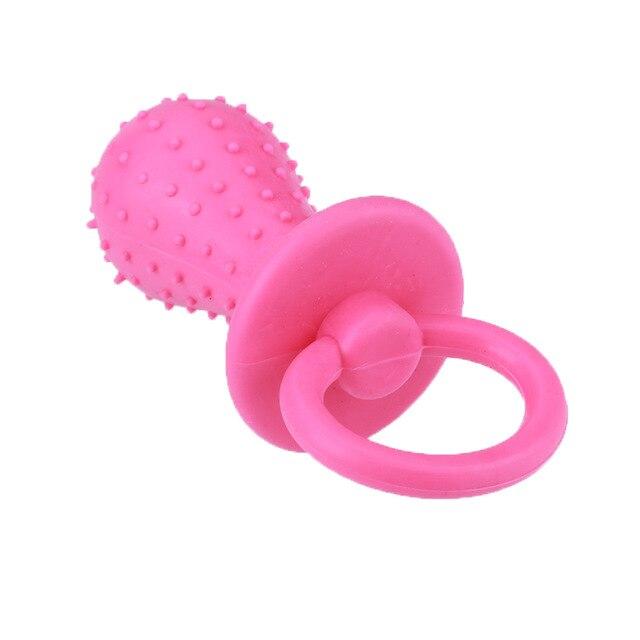 Dog Pacifier Chew Toy - Pet Safe InfiniteWags Pink 