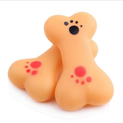 Squeaky Rubber Bone InfiniteWags 