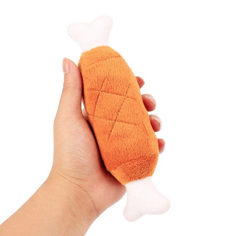 Chicken Leg Dog Toy - Squeaky, Soft Plush InfiniteWags 