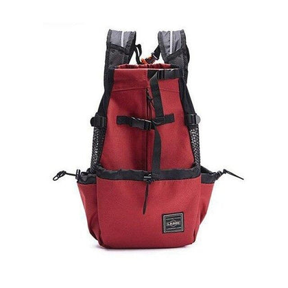 Dog Carrier Backpack - Waterproof - Adjustable InfiniteWags Red Large 