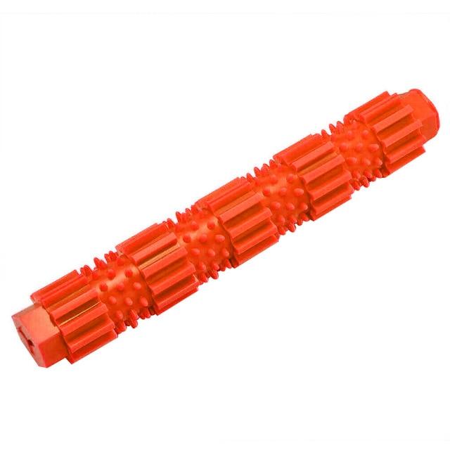 Treat Dispensing Rubber Dog Toy InfiniteWags Orange S 