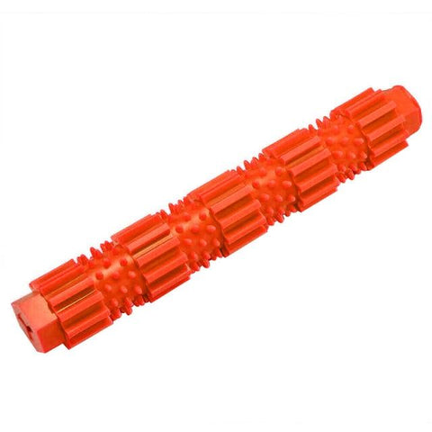 Treat Dispensing Rubber Dog Toy InfiniteWags Orange S 