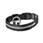 LED Light Up Dog Collar - USB Rechargeable InfiniteWags Black XL 52-60 CM 