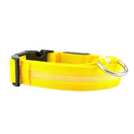 LED Light Up Dog Collar - USB Rechargeable InfiniteWags Yellow XL 52-60 CM 