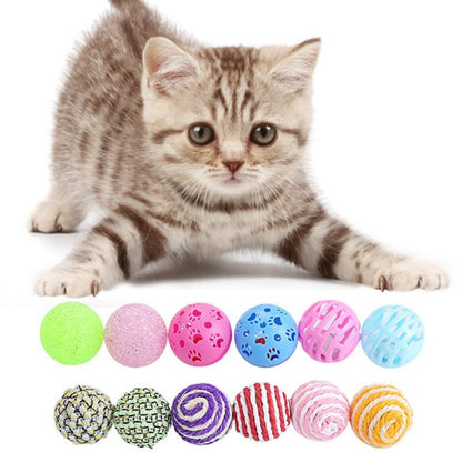 Cat Bell Balls - 6 Pcs Variety Pack - Interactive Toy Balls InfiniteWags 