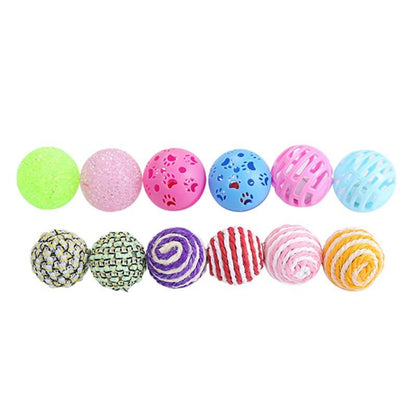 Cat Bell Balls - 6 Pcs Variety Pack - Interactive Toy Balls InfiniteWags 