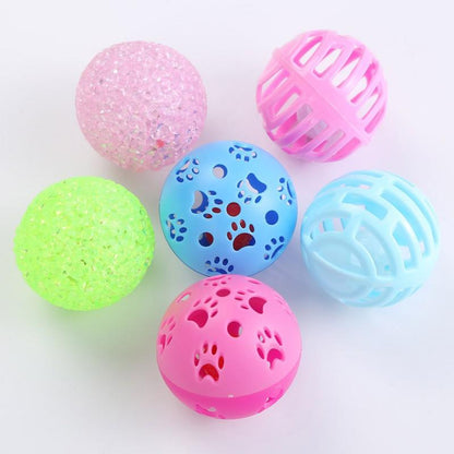 Cat Bell Balls - 6 Pcs Variety Pack - Interactive Toy Balls InfiniteWags 