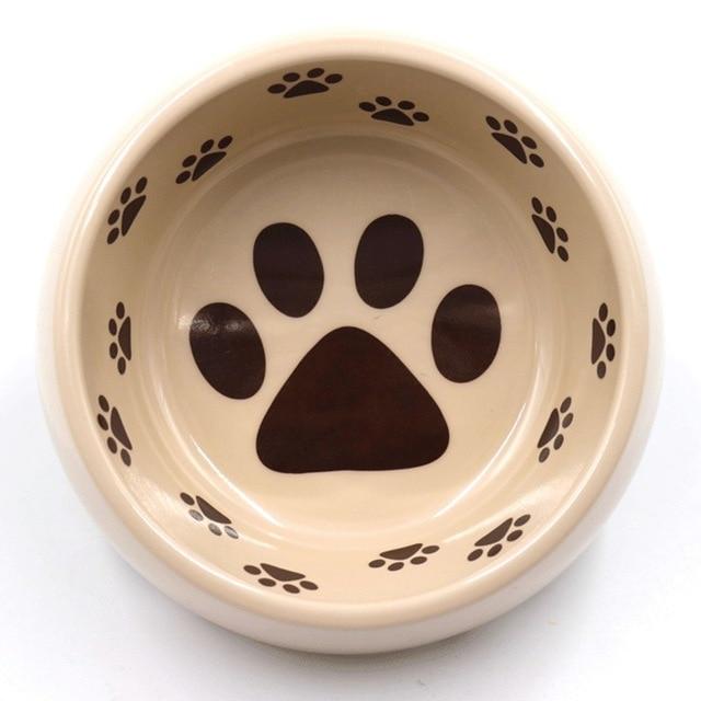 Paw Print Dog Food Bowl - Non-toxic - Anti-slip InfiniteWags 