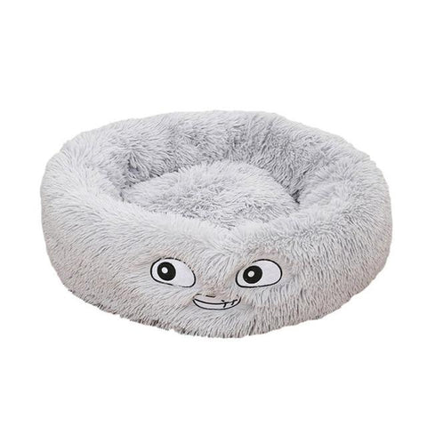 Plush Super Soft Pet Bed InfiniteWags Grey 70cm 