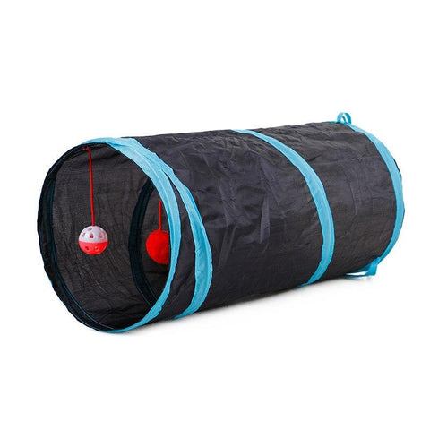 Portable Cat Tunnel InfiniteWags Black 