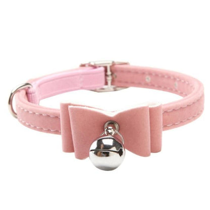 Bow Cat Collar with Bell InfiniteWags Pink 