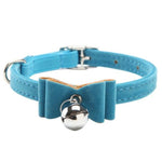 Bow Cat Collar with Bell InfiniteWags Blue 