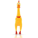 Screaming Chicken Dog Toy InfiniteWags Yellow L 40cm 