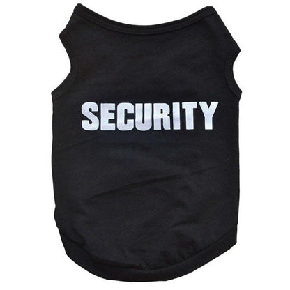 Security Dog T-Shirt - 100% Cotton InfiniteWags Black S 