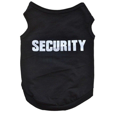 Security Dog T-Shirt - 100% Cotton InfiniteWags Black S 