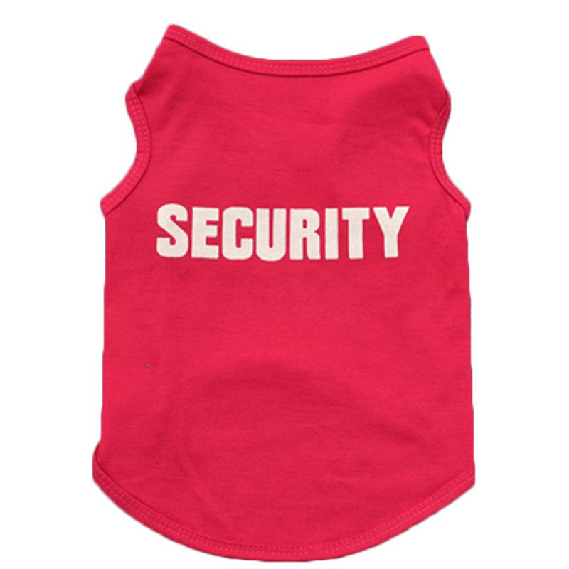 Security Dog T-Shirt - 100% Cotton InfiniteWags Red S 