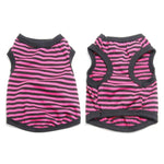 Striped Dog T-Shirt - 100% Cotton InfiniteWags Pink L 