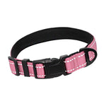 Nylon Reflective Padded Dog Collar InfiniteWags Pink L 