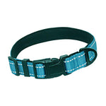 Nylon Reflective Padded Dog Collar InfiniteWags Sky blue L 