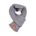 Wool Dog Scarf - 10 Color Options InfiniteWags Grey 