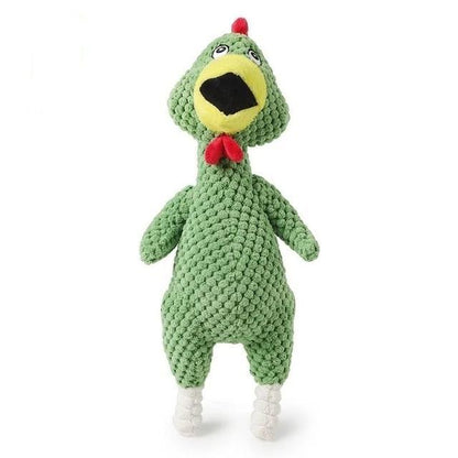 Screaming Chicken Dog Toy InfiniteWags Green 