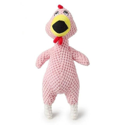 Screaming Chicken Dog Toy InfiniteWags Pink 